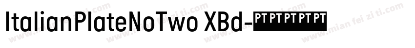 ItalianPlateNoTwo XBd字体转换